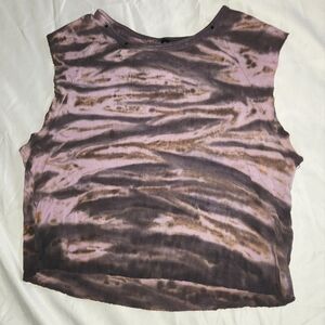 Purple and Brown Mixed CUE Tank Top